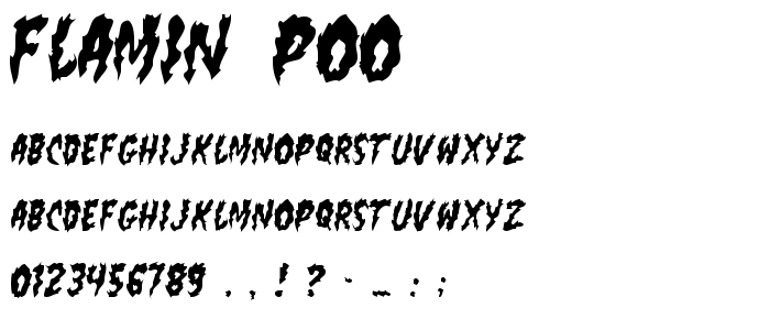 flamin poo font